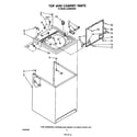 Whirlpool LA6300XSW1 top and cabinet diagram