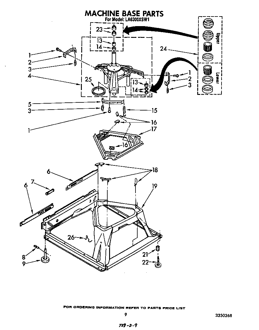Whirlpool LA6300XSW1 machine base diagram