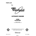 Whirlpool LA5600XSW2 front cover diagram