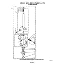 Whirlpool LA5510XTW0 brake and drive tube diagram