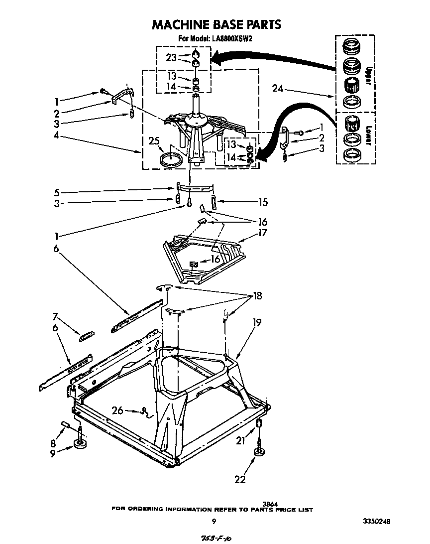Whirlpool LA8800XSW2 machine base diagram