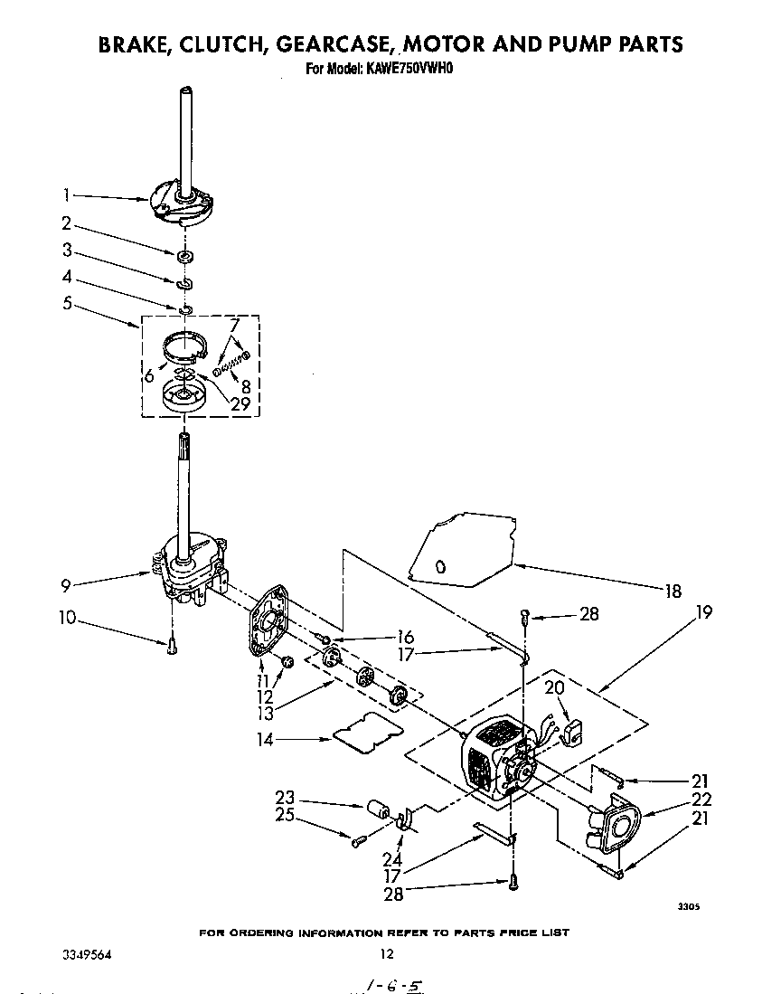 KitchenAid KAWE750VWH0 machine base diagram
