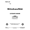 KitchenAid KAWE900TWH0 front cover diagram