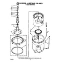 KitchenAid KAWE900TWH0 agitator, basket and tub diagram