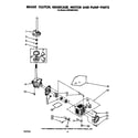 KitchenAid KAWE900TWH0 brake, clutch, gearcase, motor and pump diagram