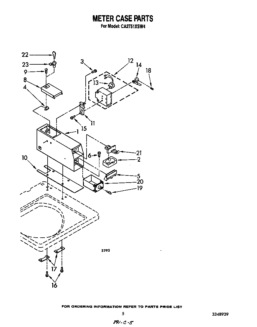Whirlpool CA2751XSW4 meter case diagram