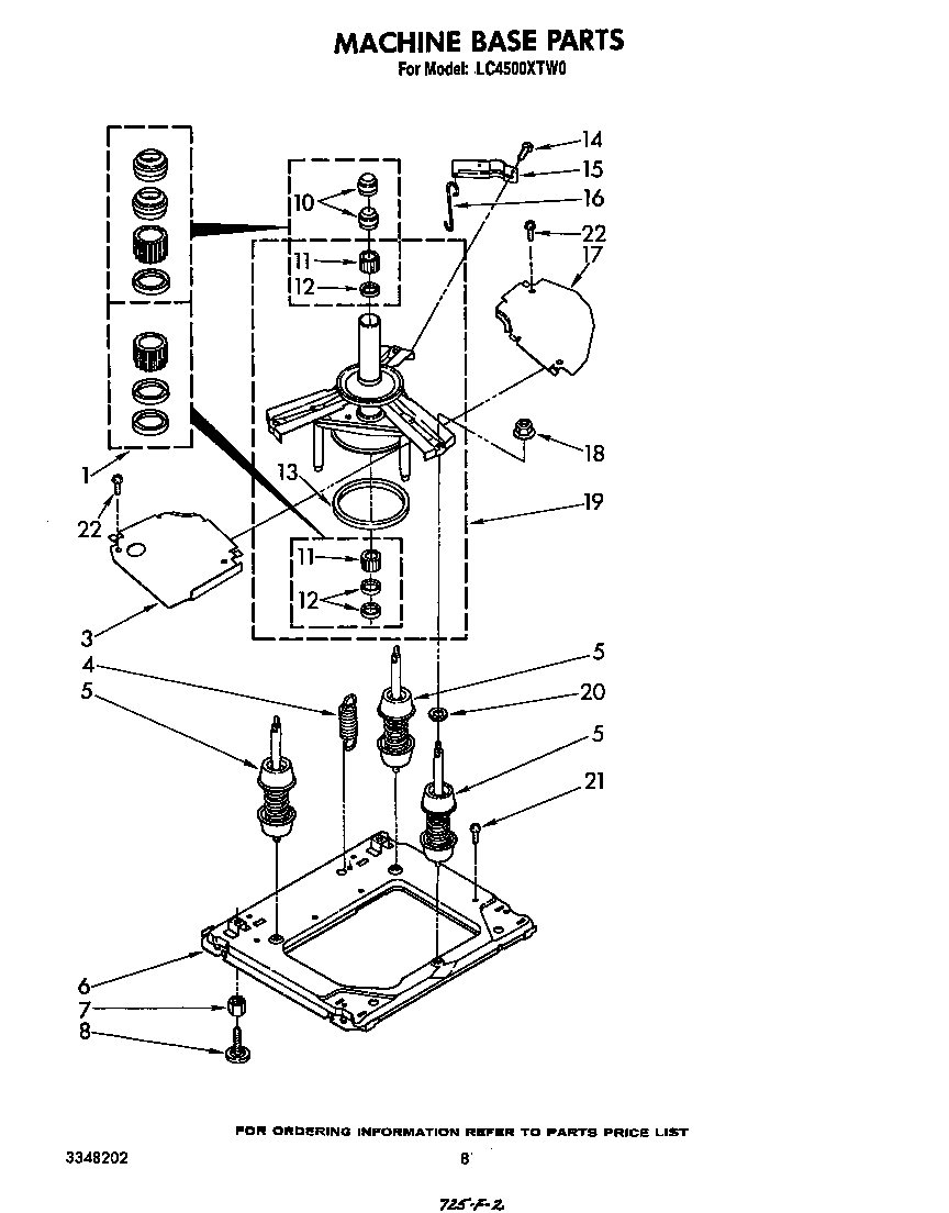 Whirlpool LC4500XTW0 machine base diagram