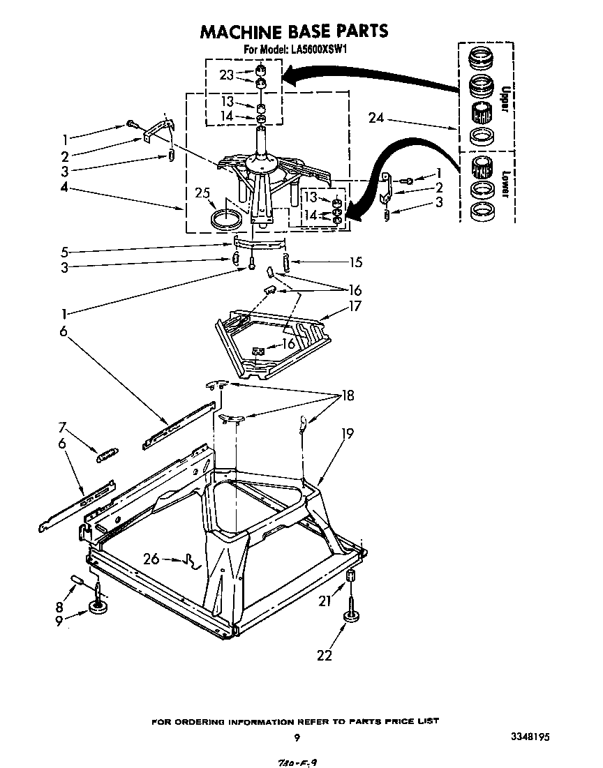 Whirlpool LA5600XSW1 machine base diagram