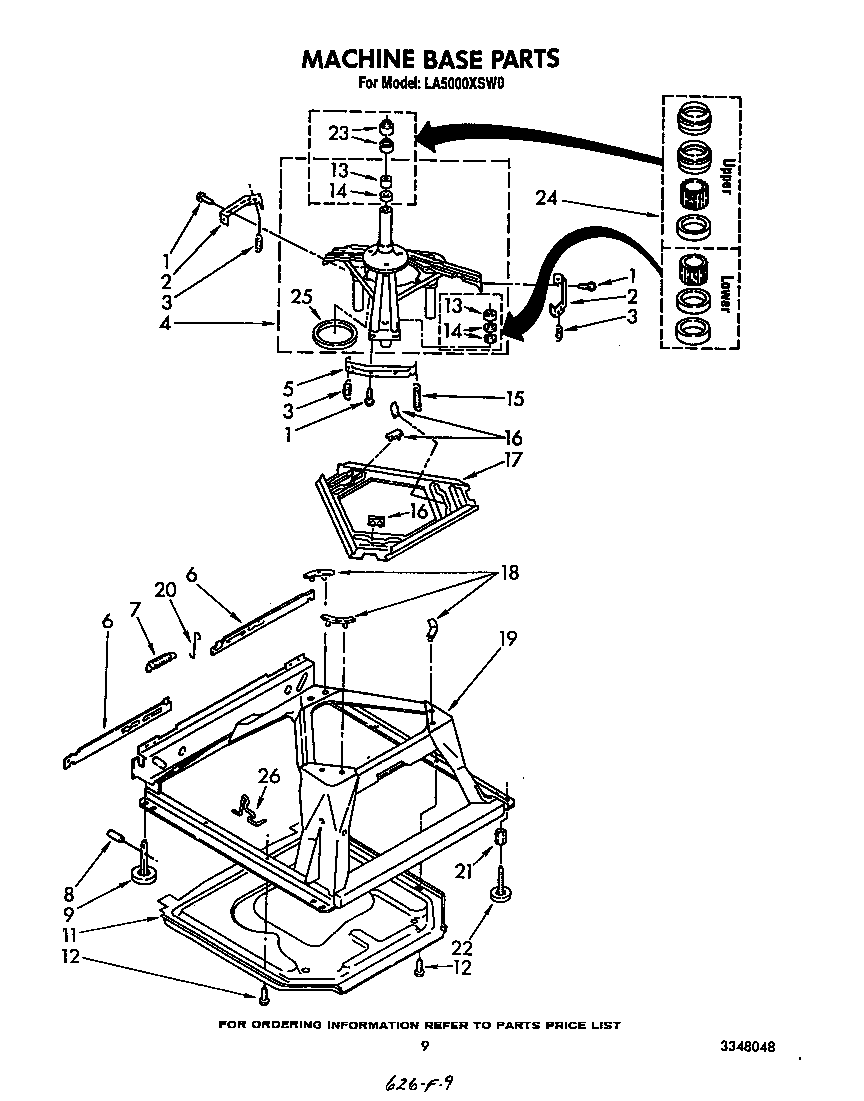 Whirlpool LA5000XSW0 machine base diagram
