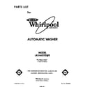 Whirlpool LA5460XSW0 front cover diagram