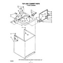 Whirlpool LA5460XSW0 top and cabinet diagram