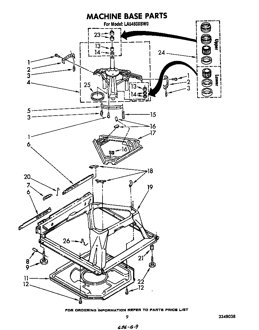 Whirlpool LA5460XSW0 machine base diagram