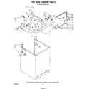 Whirlpool LA6800XSW0 top and cabinet diagram
