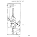 Whirlpool LA6800XSW0 brake and drive tube diagram