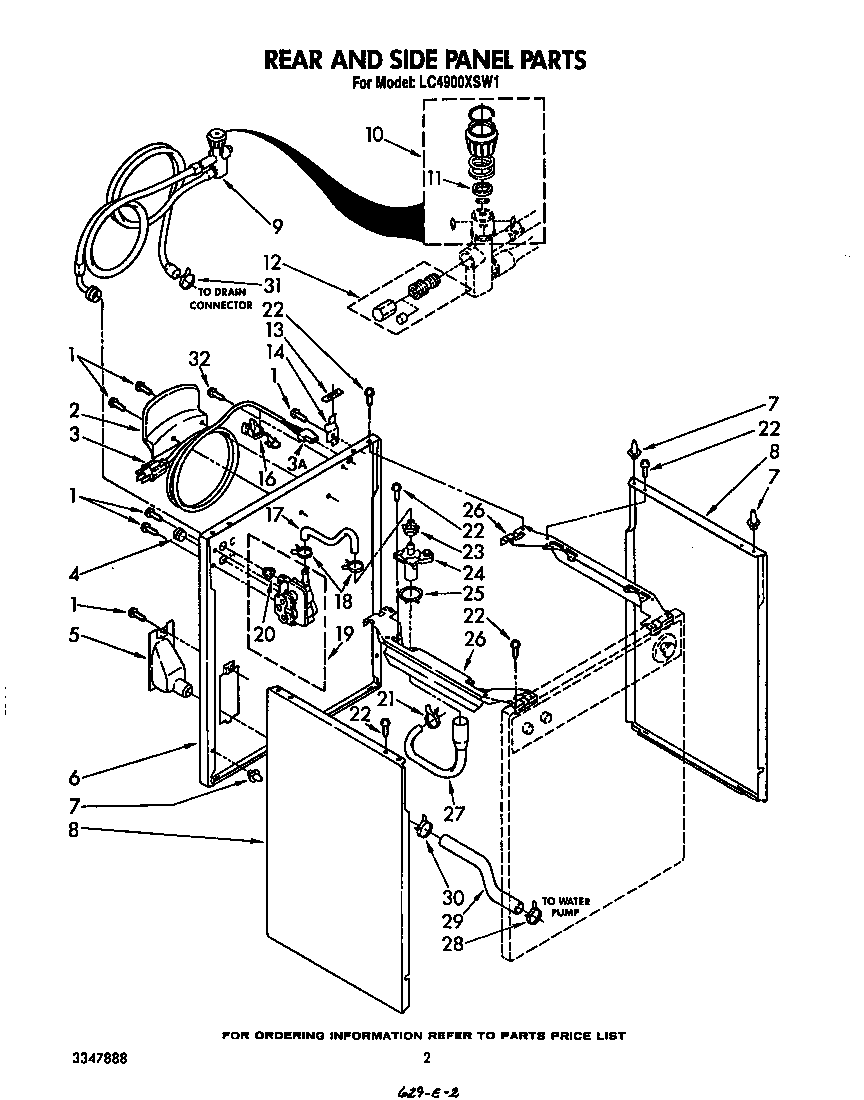 Whirlpool LC4900XSW1 rear and side panel diagram