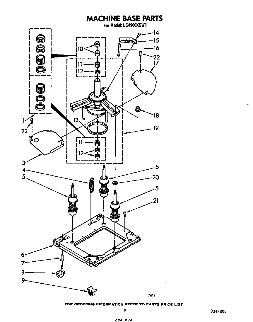 Whirlpool LC4900XSW1 machine base diagram