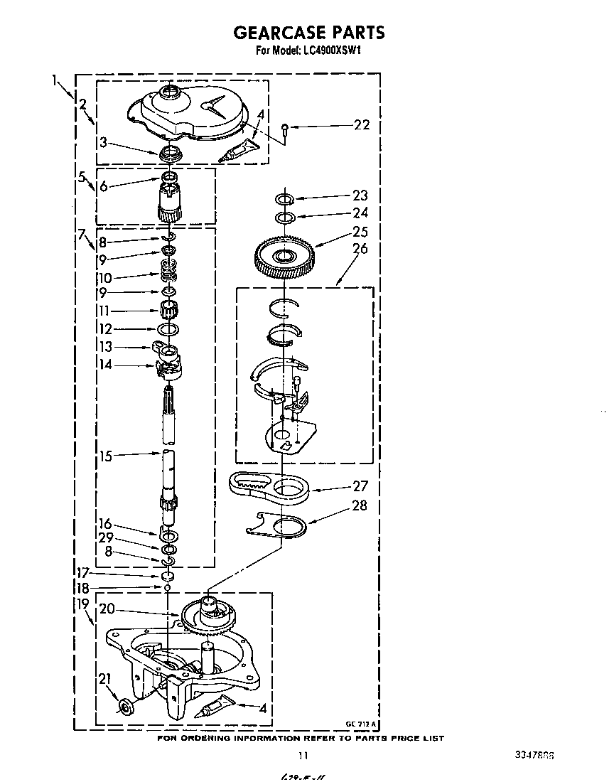 Whirlpool LC4900XSW1 gearcase diagram