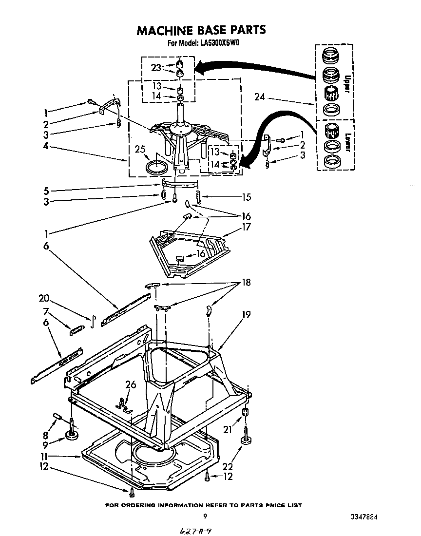 Whirlpool LA5300XSW0 machine base diagram