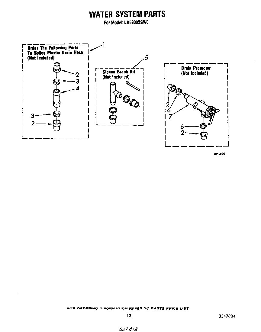 Whirlpool LA5300XSW0 water system diagram