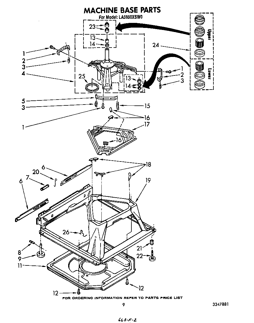 Whirlpool LA5950XSW0 machine base diagram