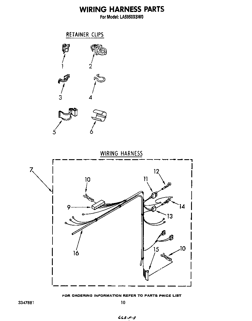 Whirlpool LA5950XSW0 wiring harness diagram