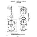 Whirlpool LA5580XSW0 agitator, basket and tub diagram