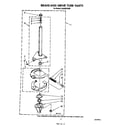 Whirlpool LA5580XSW0 brake and drive tube diagram