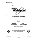 Whirlpool LA5710XPW3 front cover diagram