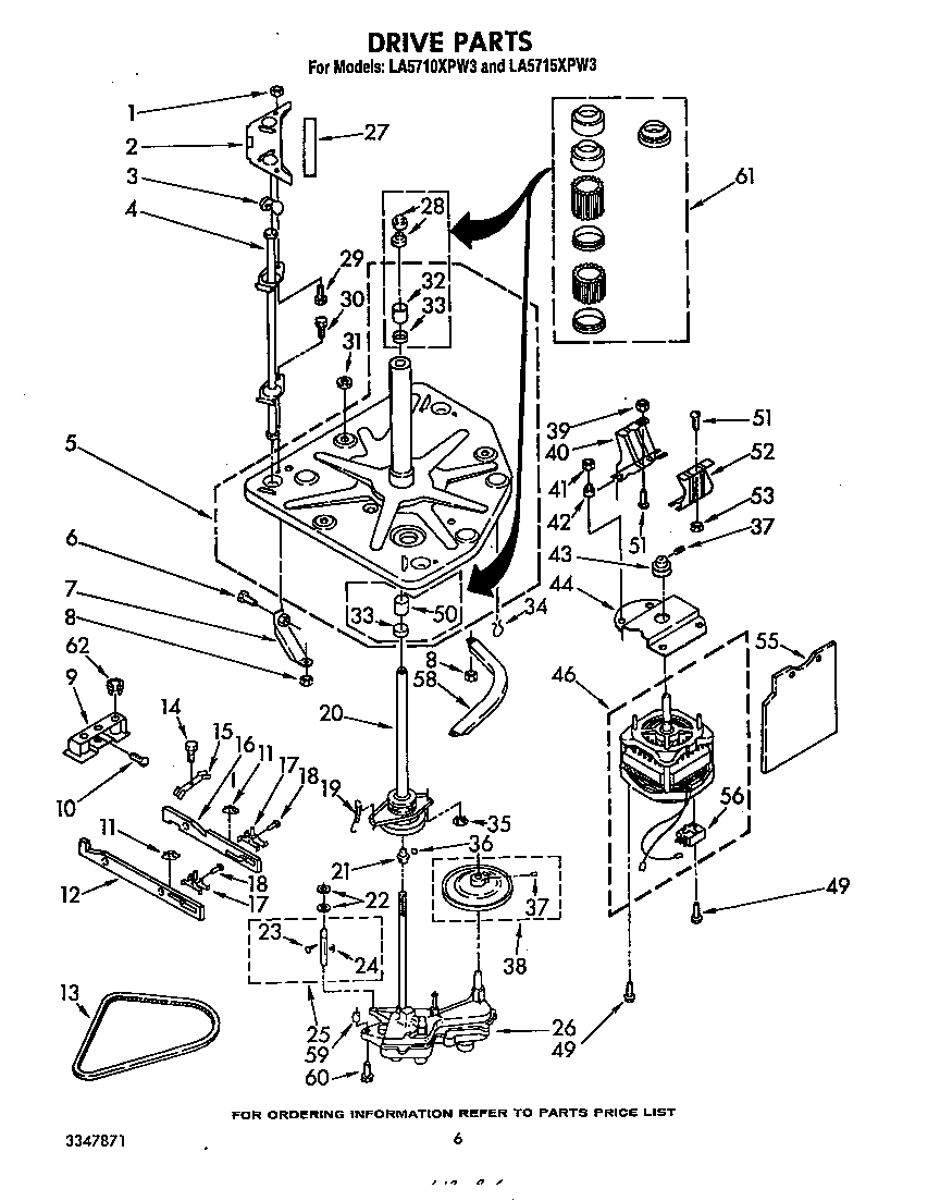 Whirlpool LA5710XPW3 drive diagram