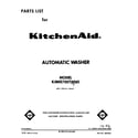 KitchenAid KAWE700TWH0 front cover diagram