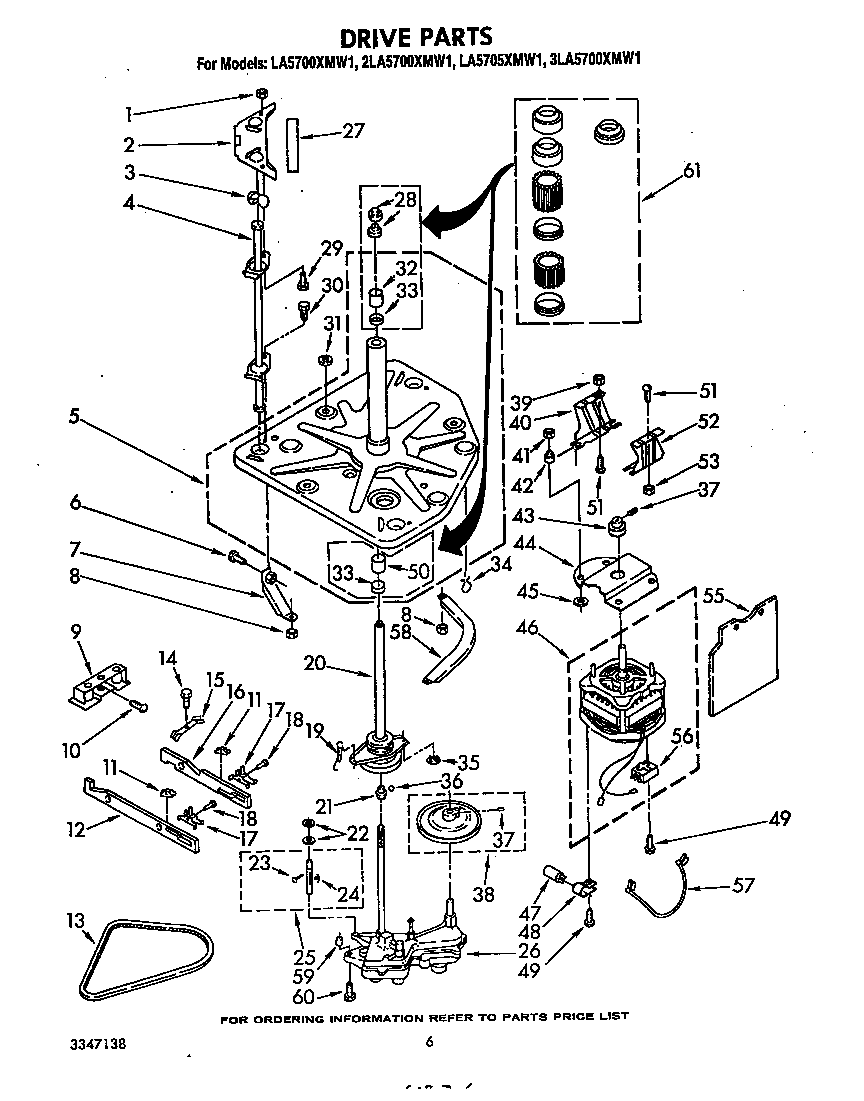 Whirlpool 2LA5700XMW1 drive diagram