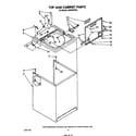 Whirlpool LA5550XPW4 top and cabinet diagram