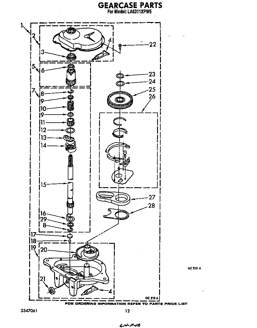 Whirlpool LA5311XPW5 gearcase diagram