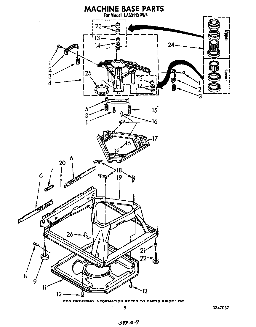 Whirlpool LA5311XPW4 machine base diagram