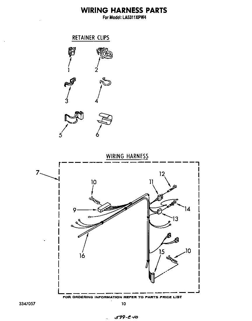 Whirlpool LA5311XPW4 wiring harness diagram