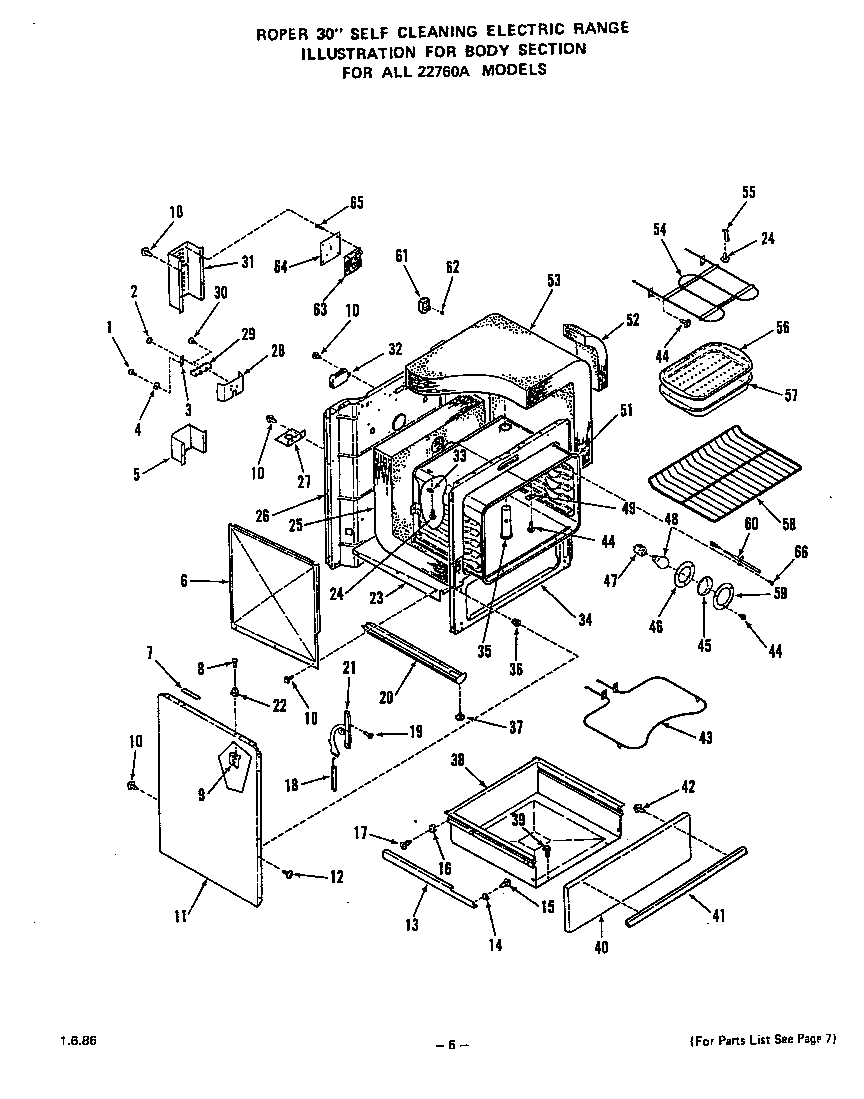 Roper 2276*0A body diagram
