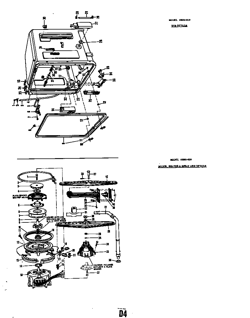 Roper 8508H30 tub details model no. 8566-h30 diagram