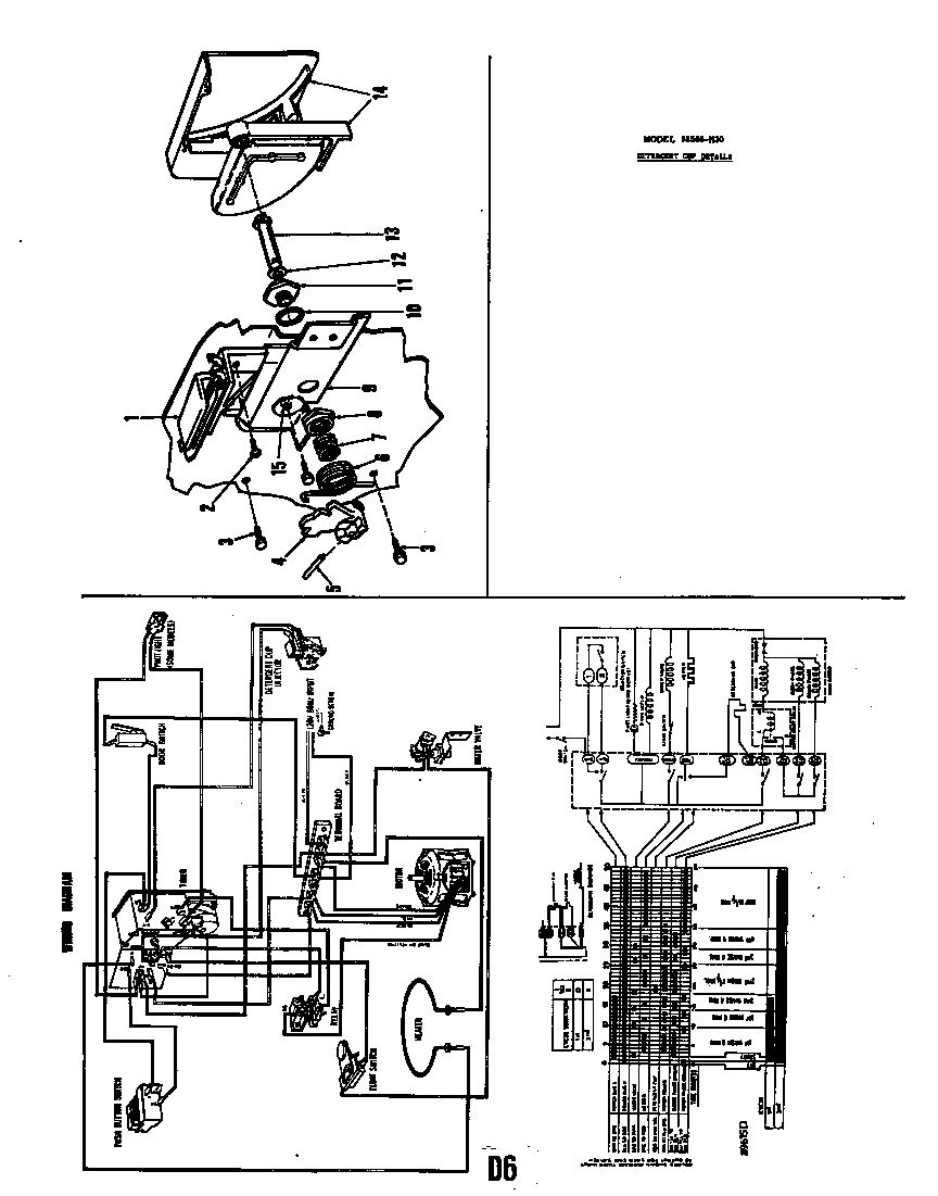 Roper 8508H30 detergent cup model 8566-h30 diagram