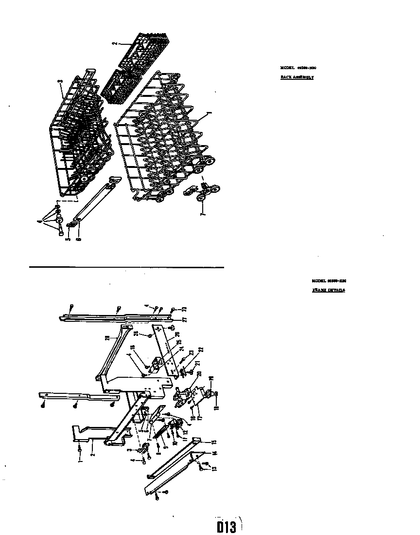 Roper 8508H30 rack assembly model 8508-h30 diagram