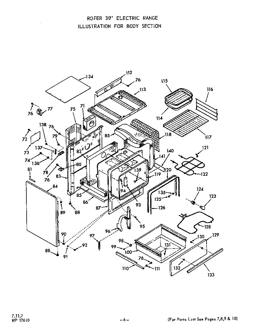 Roper 2236W10 body diagram