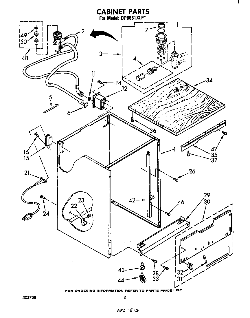 Whirlpool DP6881XLP1 cabinet diagram