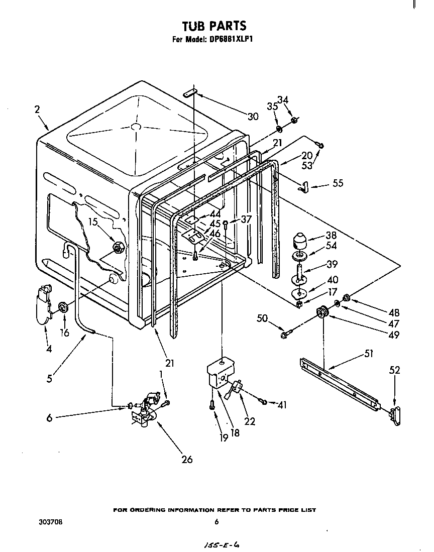 Whirlpool DP6881XLP1 tub diagram