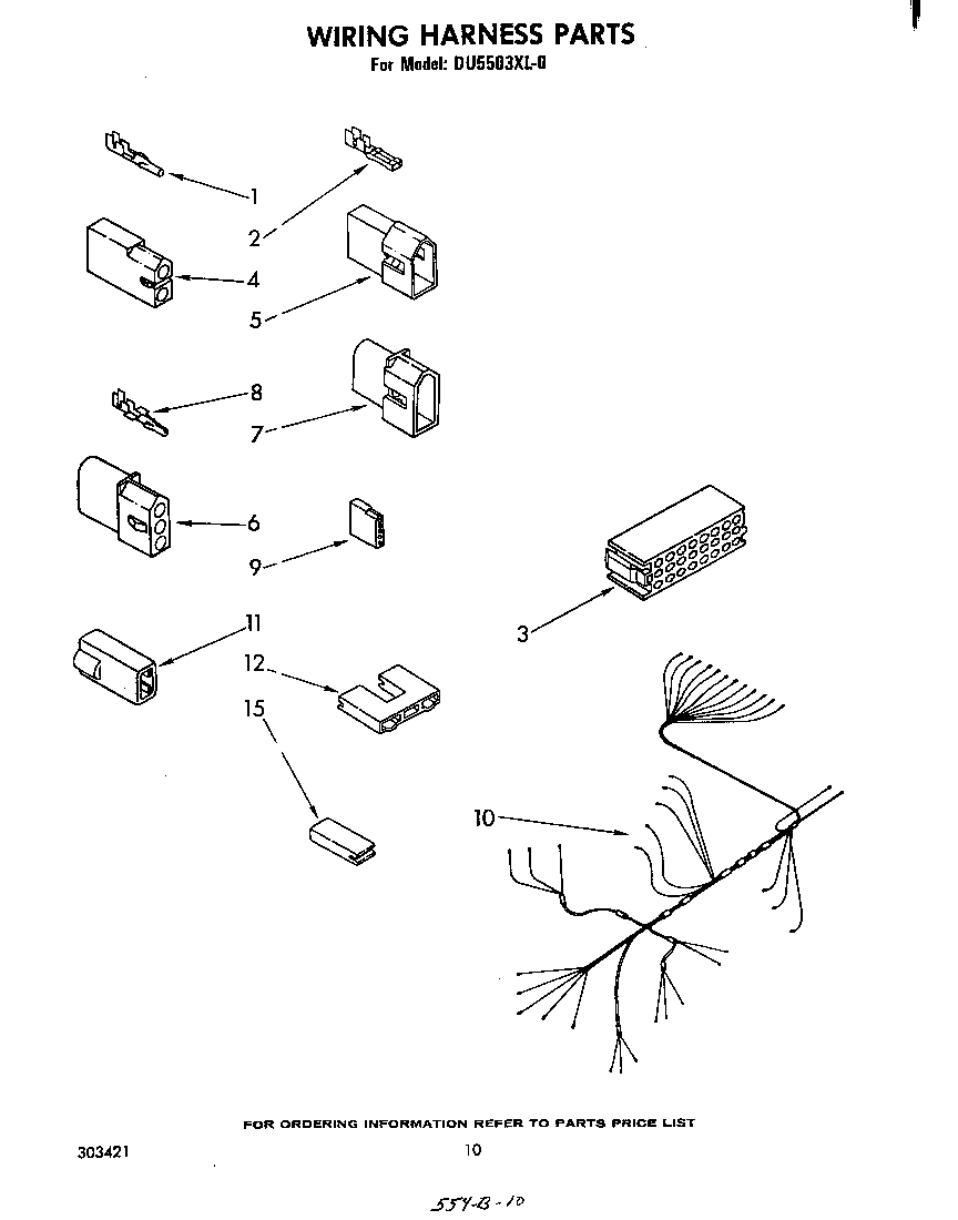 Whirlpool DU5503XL0 wiring harness diagram