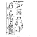 Whirlpool SHU50043 pump and motor diagram