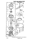 Whirlpool SHU55042 pump and motor diagram