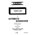 Roper 8599100 front cover diagram