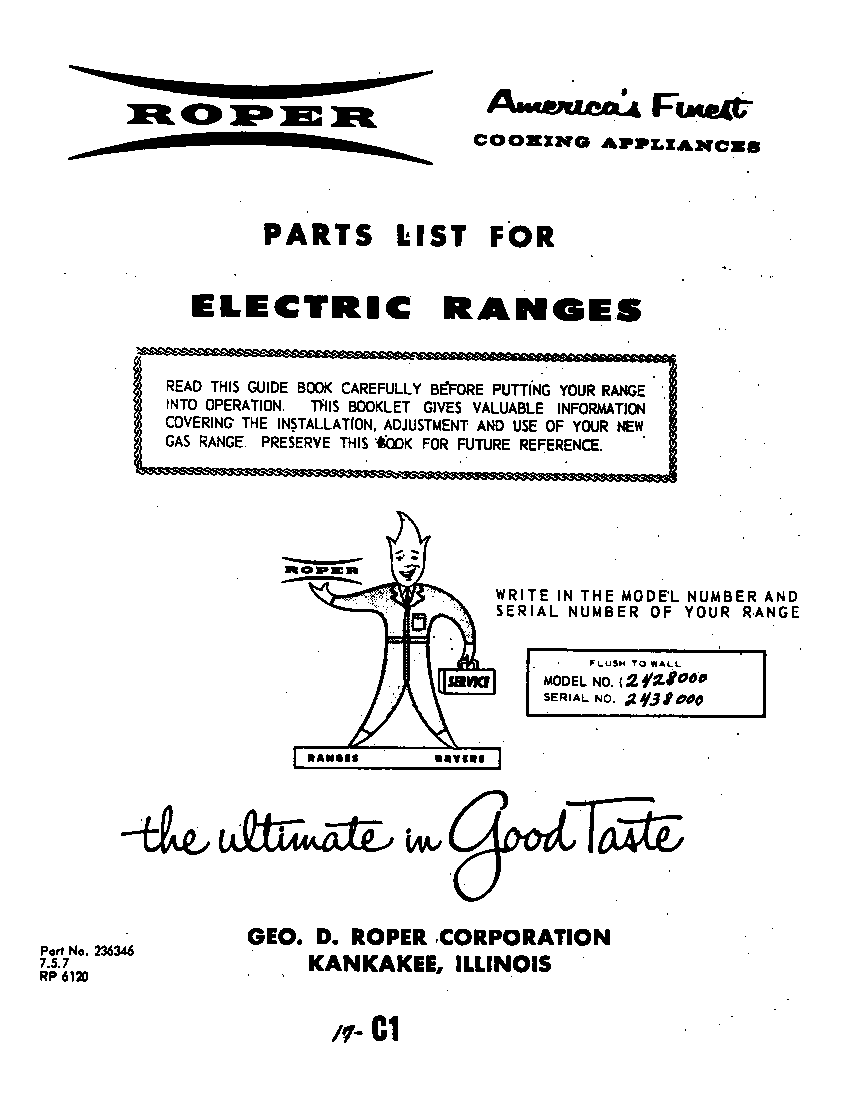 Roper 2438000 cover page diagram