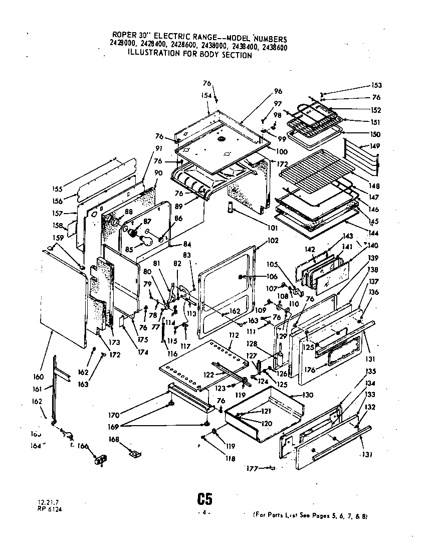 Roper 2438000 main body diagram
