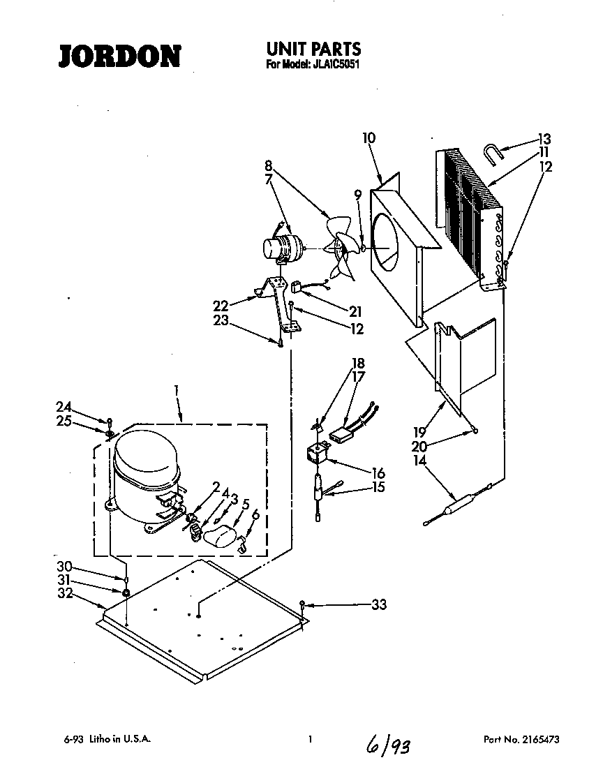 Whirlpool JLAIC5051 unit diagram
