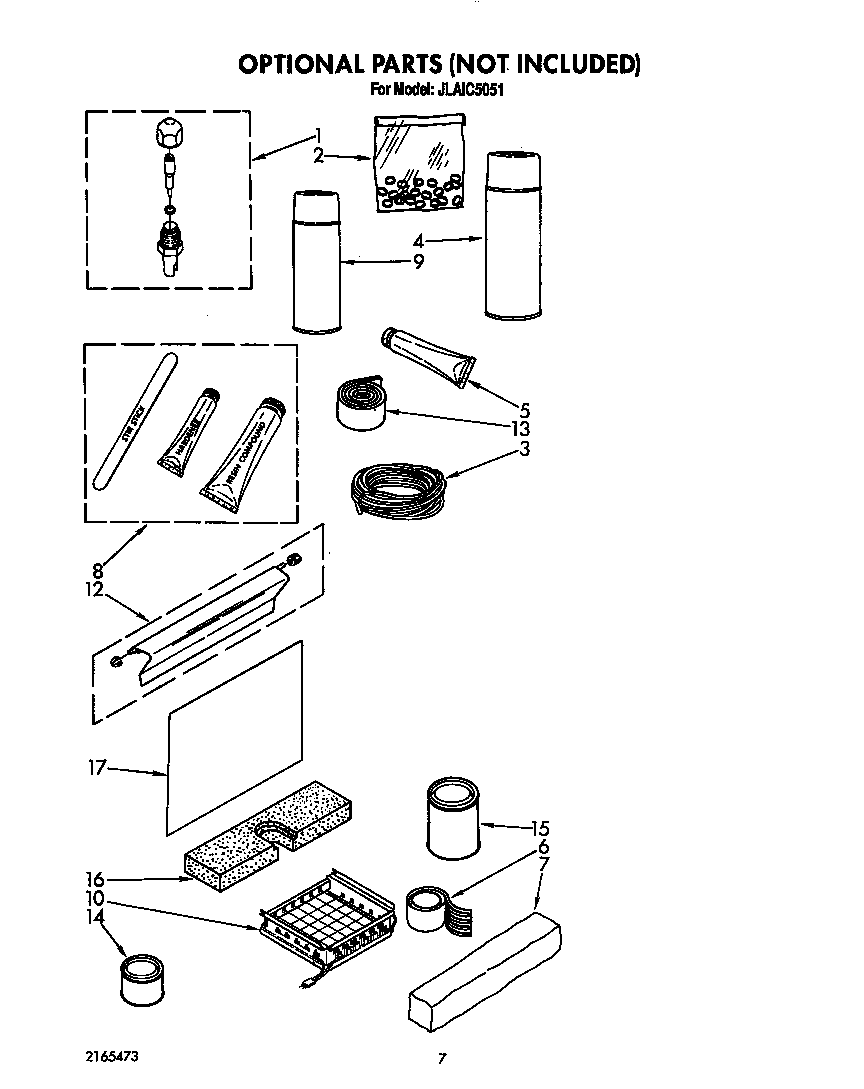 Whirlpool JLAIC5051 optional diagram